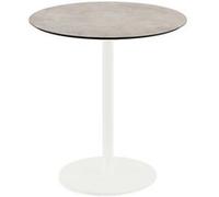 Urban table de bistrot avec piètement blanc + plateau HPL Ø70 cm