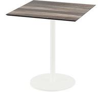 Urban table de bistrot avec piètement blanc + plateau HPL 70x70 cm Veba 22 G