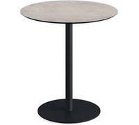 Urban table de bistrot avec piètement noir + plateau HPL aspect bois Ø70 cm Veba 3 G