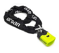 URBAN U4K170 Antivol Moto, Chaîne Haute Sécurité en Acier Trempé ø10, Cadenas Double Verrouillage, Serrure Anti-Crochetage, Antivol Vélo Chaîne Sécurité pour Ancrage Garage, Anti Vol Scooter, 170 cm
