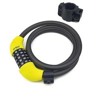 urban UR454M Câble Cadenas en Acier Flexible à Combinaison Ø12, 120cm avec Code de Sécurité Antivol Résistant aux Vélos Compact Transport Facile Unisex-Adult, Noir, M