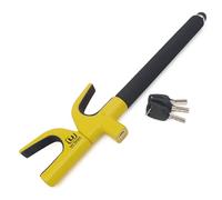 URBAN UR959Y Antivol Voiture, Haute Sécurité, Canne Antivol Voiture, Acier Jaune Plus Visible, Bloque Volant Verrouillage Automatique, Barre +Extensible, Bloc Anti Vol Universel pour Auto Camping-Car