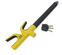 Urban UR959Y Canne Antivol Voiture Bloque Volant,Acier Jaune Plus Visible,Serrure Haute Sécurité,Verrouillage Automatique,Bloc Ba