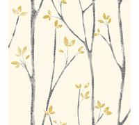 Urban Walls UW24776 Scandi Tree Paroi latérale Moutarde