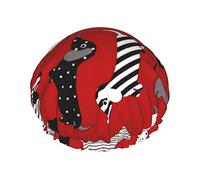 Urban Zoologie Weenie Dogs Bonnet de douche imperméable, bonnet de bain élastique Bonnets de bain pour cheveux de protection de l'environnement, double couche imperméable bonnet de douche