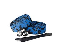 URBAN ZWEIRAD Guidoline pour vélo résistante à la déchirure, bouchons d'extrémité et Bandes adhésives incluses - antidérapante et facile à poser - 200 cm x 3 cm (élastique, camouflage bleu noir)