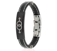 UrbanBijoux Bracelet Homme Acier Silicone Symbole Deux Hommes FIERTÉ Gay Neuf