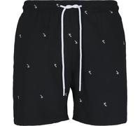 UrbanClassics Shorts De Bain Broderie Feuille Crâne Requin Loisirs Plage Hommes
