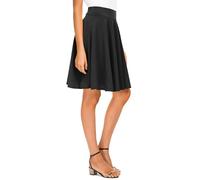 Urbancoco Mini Jupe Patineuse évasée décontractée pour Femme, Noir, XS