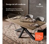 UrbanFodge TRIPLE X Pieds de table | Design moderne | pour les projets de bricolage | Capacité de charge de 200 kg