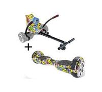 Urbanglide Pack Hoverboard 65s + Kart Pilot Roues 6,5' 550w 4ah Longueur Ajustable