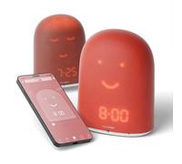 UrbanHello REMI - Babyphone audio avec alertes de bruit 5-en-1 - Réveil Enfant Jour Nuit éducatif, Sleep Trainer - Suivi du sommeil - Veilleuse - Enceinte Bluetooth - Rose