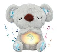 UrbanHomes Peluche Koala Anti Stress Respirante - Soulage Le Sommeil, Anti Anxiété Adulte, Cadeau Sonore pour Bébé, en Relief, Gris