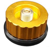 UrbanHui Adaptateur de carburant avec arrêt automatique, noyau en laiton et mécanisme à visser pour une conversion fiable de réservoir de carburant long à plat (doré)