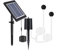 UrbanHui Aérateur solaire au sol 6 V 5 W pour une utilisation aquatique dans les aquariums, bassins et aquariums avec panneau réglable et débit d'air de 0,8 l/min