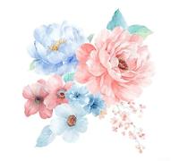 UrbanHui Autocollant mural en PVC avec motif floral artistique - Autocollant imperméable pour salle de bain, couvercle de toilettes, réfrigérateur et armoire - Rénovation (D)