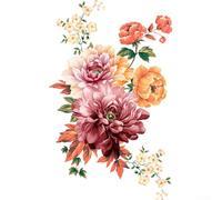 UrbanHui Autocollant mural en PVC motif floral artistique - Autocollant imperméable pour salle de bain, couvercle de toilettes, réfrigérateur et armoire (G)