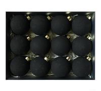 UrbanHui Boule de Noël texturée en ciment givré mat et plastique, forme ronde classique avec attaches de suspension intégrées (G)