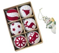 UrbanHui Boules de Noël en mousse avec paillettes pour suspendre un sapin, combinant savoir-faire artisanal et design léger (modèle XM0190S-B)