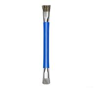 UrbanHui Brosse de nettoyage ESD à double tête antistatique pour carte mère PCB avec poils durs et poignée ergonomique pour ordinateur portable et téléphone portable (bleu)