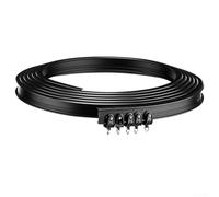 UrbanHui Cadre en acier robuste de 5 m de long pour rideaux - Design flexible et adaptable - Longueur personnalisable, parfait pour l'amélioration de la maison