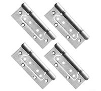 UrbanHui Charnière en acier inoxydable sans rainure conçue pour une longue durée de vie dans les environnements humides tels que les salles de bains et les cuisines (125 mm argent)