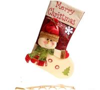 UrbanHui Chaussettes de Noël classiques tricotées avec motifs Père Noël, bonhomme de neige et renne à accrocher sur une cheminée et ajouter de la joie aux fêtes (C)