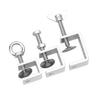 UrbanHui Collier de serrage réglable en acier inoxydable 304 avec anneau de levage torsadé à la main, conçu pour éviter la déformation et la stabilité lors des tâches de serrage sur divers matériaux