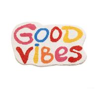 UrbanHui Colorful Good Vibe Tapis de bain antidérapant en microfibre, séchage rapide et absorbant l'eau, lavable en machine, design antidérapant (1)