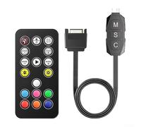 UrbanHui Contrôleur ARGB à 3 broches 5 V avec télécommande complète pour contrôler la direction et l'intensité de la lumière sur les engrenages RVB compatibles