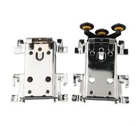 UrbanHui Ensemble de poulie de porte coulissante pour armoire en bois, roue en nylon, coque en fer, roulettes de rechange montées sur le côté, glissières de porte de meubles, garde-robe, tiroir de