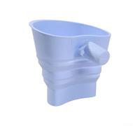UrbanHui Entonnoir de cuisson pliable en silicone pour verser la farine - Large ouverture - Bec coudé - Passe au lave-vaisselle - Pour mixeur sec et humide - Utilisation en cuisine - Bleu