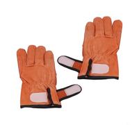 UrbanHui Gants en cuir résistant à la chaleur, doux, respirant, fermeture au poignet améliorée, résistants aux éclaboussures, rouge et gris, pour soudure, jardinage, manipulation mécanique pour homme