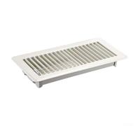UrbanHui Grille d'aération de plancher de 10,2 x 25,4 cm pour applications de chauffage et de refroidissement avec construction en acier et régulation du flux d'air (blanc)