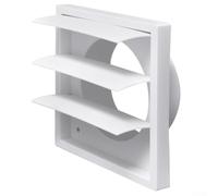 UrbanHui Grille de ventilation avec lattes de prévention des courants d'air et construction en ABS résistant aux intempéries, compatible avec les conduits ronds standard (12,7 cm, blanc)