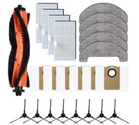 UrbanHui Kit d'accessoires de nettoyage pour robot aspirateur, brosse principale, serpillère, filtre, sac à poussière, brosses latérales, kit d'entretien pour la maison, les animaux domestiques, le