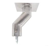 UrbanHui Kit d'adaptateur de gouttière en acier inoxydable pour chaîne de pluie avec design décalé pour diriger le flux d'eau loin de la fondation