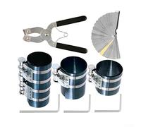 UrbanHui Kit d'assemblage mécanique avec 7,6 cm, 10,2 cm, 15,2 cm pour compresseurs à segments à piston, jauge d'épaisseur en acier inoxydable et pince d'extension à anneau