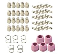 UrbanHui Kit de 50 consommables pour coupe-plasma, buses et électrodes en cuivre pour lampes de poche SG-55 AG-60 WSD-60 compatibles avec CUT-60 CUT-50 LGK-60 LTP 5000