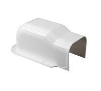 UrbanHui Kit de couverture de ligne en PVC pour systèmes de climatisation comprenant un tuyau droit flexible et un capuchon mural coudé vertical horizontal et embout (revêtement mural)
