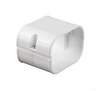 UrbanHui Kit de couverture de ligne en PVC pour systèmes de climatisation comprenant un tuyau droit flexible et un capuchon mural coudé vertical horizontal et embout (connecteur droit)