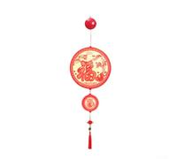 UrbanHui Lanterne décorative à LED en acrylique rouge à piles, motif sculpté 3D pour le Nouvel An, festival, maison, magasin, fenêtre, porte - (H)