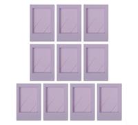 UrbanHui Lot de 10 mini cadres photo pour Fujifilm/Instax 7,6 cm - Matériau ABS - Avec support - Affichage vertical et horizontal - Violet