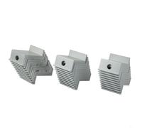 UrbanHui Lot de 10 pinces d'extrémité en aluminium pour montage de panneau solaire - Hauteur du cadre 30 à 45 mm - Supports de rail photovoltaïque - Fixations de matériel de fixation (35 mm)