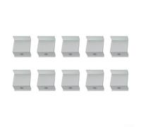 UrbanHui Lot de 10 pinces d'extrémité en aluminium pour montage de panneau solaire - Hauteur du cadre 30 à 45 mm - Supports de rail photovoltaïque - Matériel de fixation (45 mm)