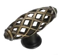 UrbanHui Lot de 2 boutons décoratifs en alliage de zinc pour armoire, commode, salle de bain et meubles (A)