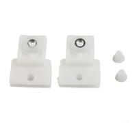 UrbanHui Lot de 2 clips de rail de porte en verre blanc pour D-Max 2007-2011, en plastique ABS, guide moteur de remplacement, avant, arrière, gauche et droite