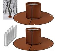 UrbanHui Lot de 2 protections amovibles pour racines de palmier, housse thermique antigel à 3 couches avec piquets, enveloppe pour plantes brunes pour la protection du jardin d'hiver, convient aux