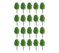 UrbanHui Lot de 20 arbres miniatures miniatures - Arbres artificiels pour plantes succulentes - Micro paysage - Décoration à faire soi-même, bonsaï - Accessoires de paysage (H = 9 cm)