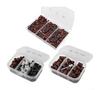 UrbanHui Lot de 210 anneaux de papier abrasif avec mandrin pour polissage des ongles - Grain 80, 120, 180 - Disques abrasifs robustes en résine et carbure